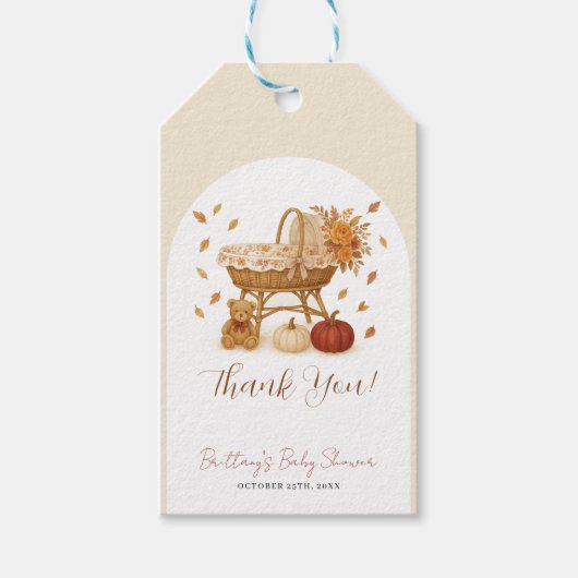 Love Bohoベビーシャワーギフトラベル ギフトタグ (正面)