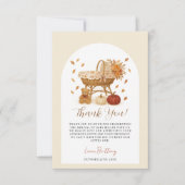 Love Bohoベビーシャワー サンキューカード (正面)