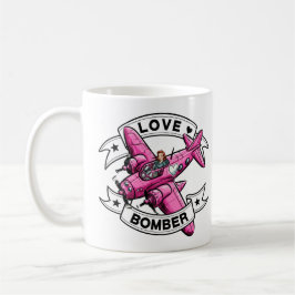 Love Bomber Pilot Pink コーヒーマグカップ
