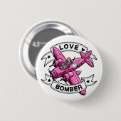 Love Bomber Pilot Pink 缶バッジ (正面&裏面)