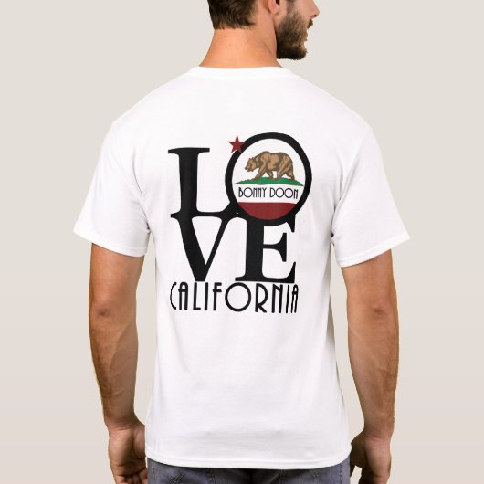 LOVE Bonny Doon California (バックプリント) Tシャツ (裏面)