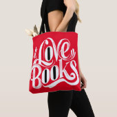 Love Books Calligraphy Design トートバッグ (クローズアップ)