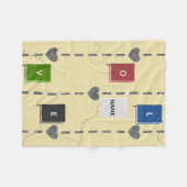 Love Books Fleece Blanket Cozy Reading  フリースブランケット (正面(横))