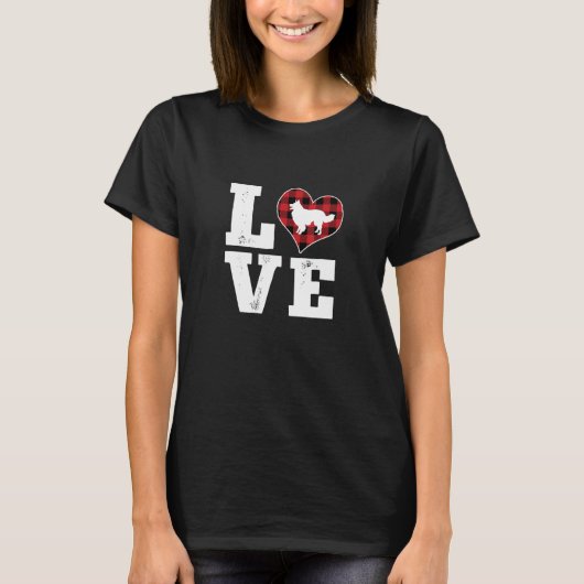 Love Border Collie Dog Lover Gifts Dog Owner Valen Tシャツ (正面)