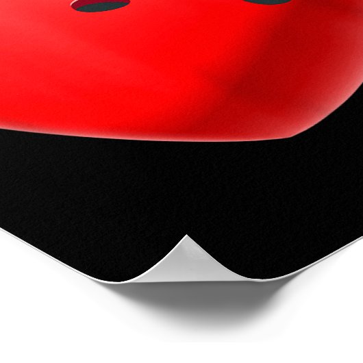 Love Bowling Ball Hearts Bowling Lover Valentine's ポスター (角)