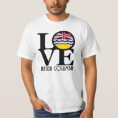 LOVE British Columbia (フロントプリント) Tシャツ (正面)