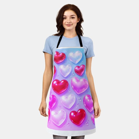 Love bubble エプロン (着用した状態)