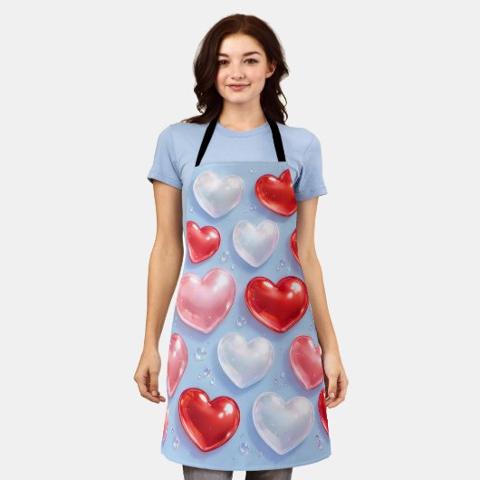 Love bubbles エプロン (着用した状態)