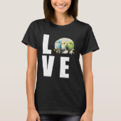 Love Budgie Mom Budgerigar Parakeet Bird 1 Tシャツ (正面)