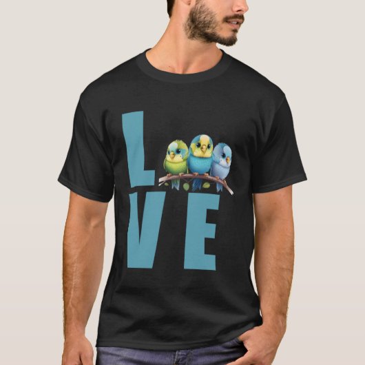 Love Budgie Mom Budgerigar Parakeet Bird 22 Tシャツ (正面)
