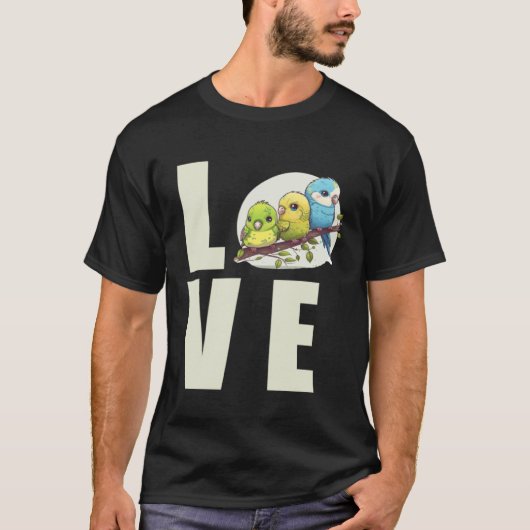 Love Budgie Mom Budgerigar Parakeet Bird 6 Tシャツ (正面)
