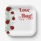 Love Bugミニマリストの赤ちゃんシャワー ペーパープレート (正面)