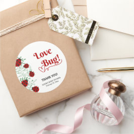 Love Bugミニマリストの赤ちゃんシャワー ラウンドシール