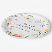 Love Bugワイルドフラワーベビーシャワー ペーパープレート (アングル)
