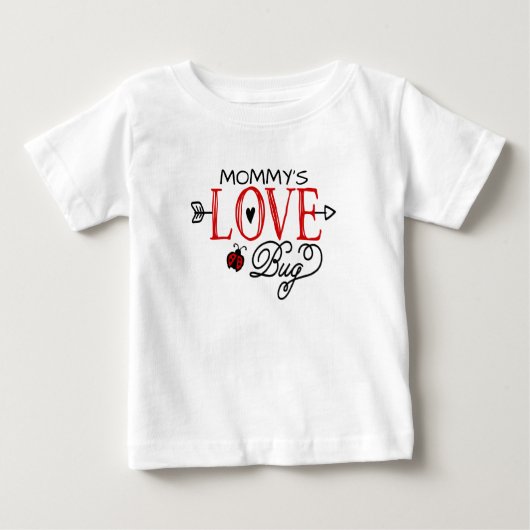 "Love Bug" -パーソナライズされた子供/ ベビーTシャツ (正面)