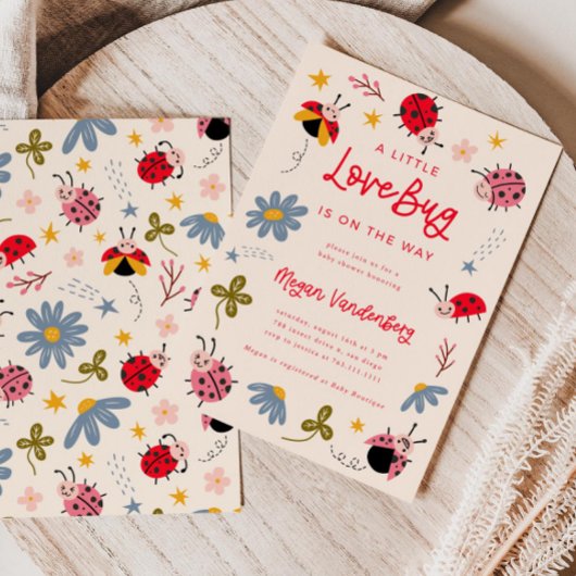 Love Bug Baby Shower Invitation | Insect Invite 招待状