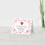 Love Bug Baby Shower Thank You Card サンキューカード (正面)
