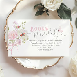 Love Bug Books for baby Wildflowers Pink Bow エンクロージャーカード
