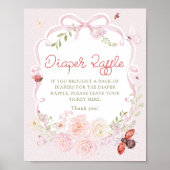 Love Bug Bow Girl Diaper Raffle ポスター (正面)