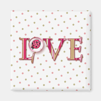 LOVE BUG BUBBLE & ストライプLOVES by SHARON SHARPE マグネット