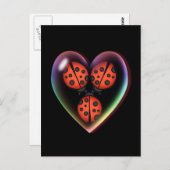 LOVE BUG & BUBBLE BY SHARON SHARPE ポストカード (正面/裏面)