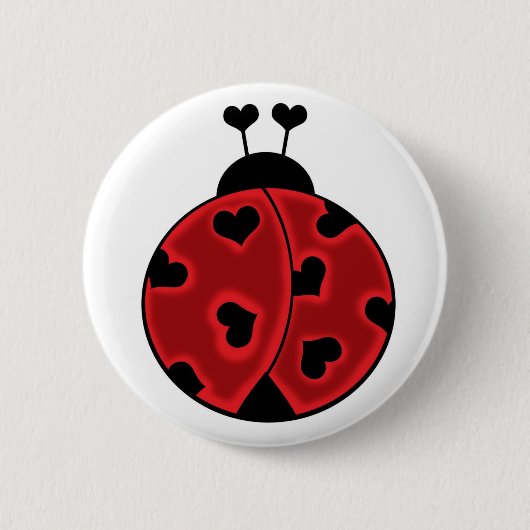 Love Bug Button女性 缶バッジ (正面)
