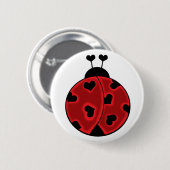 Love Bug Button女性 缶バッジ (正面&裏面)