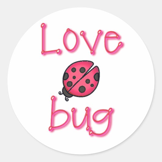 LOVE BUG by SHARON SHARPE ラウンドシール (正面)