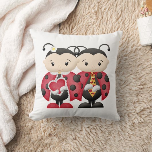 Love Bug Couple 1 - Pillow クッション (ブランケット)