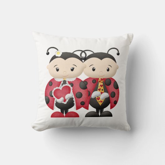 Love Bug Couple 1 - Pillow クッション (正面)