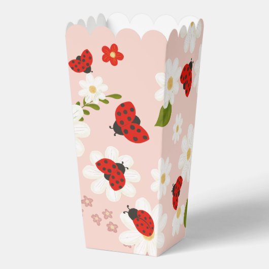 Love bug cute ladybug baby shower personalized フェイバーボックス (裏面)