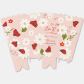 Love bug cute ladybug baby shower personalized フェイバーボックス (見開き)