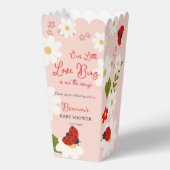Love bug cute ladybug baby shower personalized フェイバーボックス (正面)