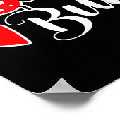 Love Bug Cute Valentine's Day Party Ladybug  ポスター (角)