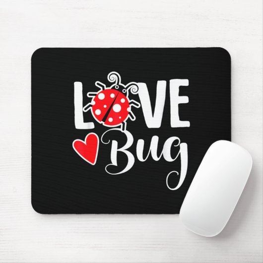 Love Bug Cute Valentine's Day Party Ladybug マウスパッド (マウス)