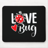 Love Bug Cute Valentine's Day Party Ladybug マウスパッド (正面)