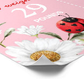 Love Bug Daisy Birthday Photo Milestone Poster ポスター (角)