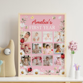 Love Bug Daisy First Year Photo Milestone Poster ポスター
