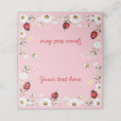 Love Bug Daisy Floral Birthday Party Food Tent プレイスカード (外部開封)