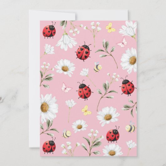 Love Bug Daisy Time Capsule Note Message Card サンキューカード (裏面)