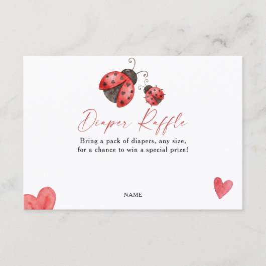 Love Bug Diaper Raffle エンクロージャーカード (正面)