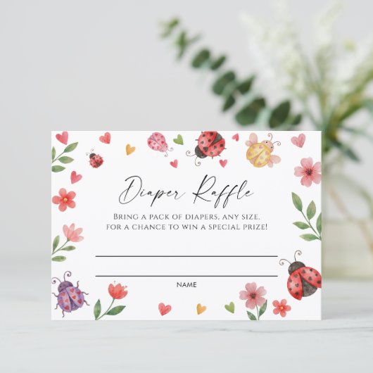 Love Bug Diaper Raffle Ticket   エンクロージャーカード (スタンド正面)