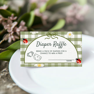 Love Bug Diaper Raffle Ticket Enclosure Card エンクロージャーカード