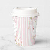 Love Bug Floral Pink Bow Baby Shower 紙コップ (右)