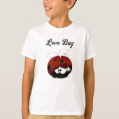 Love Bug Ladybug, Cute Cartoon Valentine’s Day Tシャツ (正面)