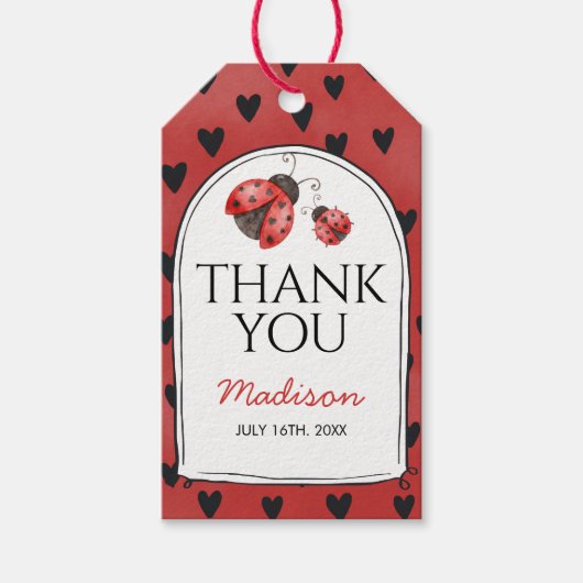Love bug Thank You ギフトタグ (正面)