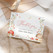 Love Bug Wildflower赤ちゃんシャワーありがとう サンキューカード