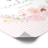 Love Bug Wildflower ベビーシャワー にお菓子を何個 ポスター (角)