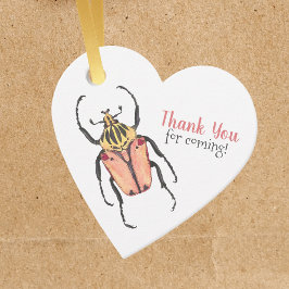 Love Bugs Beetlesありがとうメッセージカード フェイバータグ