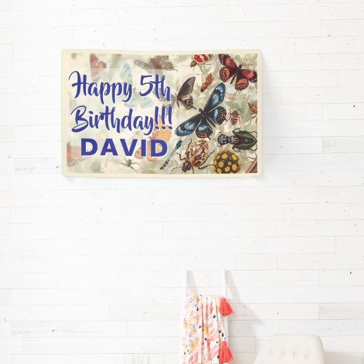 Love Bugs Birthday Party Insects Theme 横断幕 (インサイチュ)